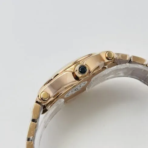 YF factory top-tier watch ChopardHAPPY DIAMONDS series 18K gold white dial ladies watch side view