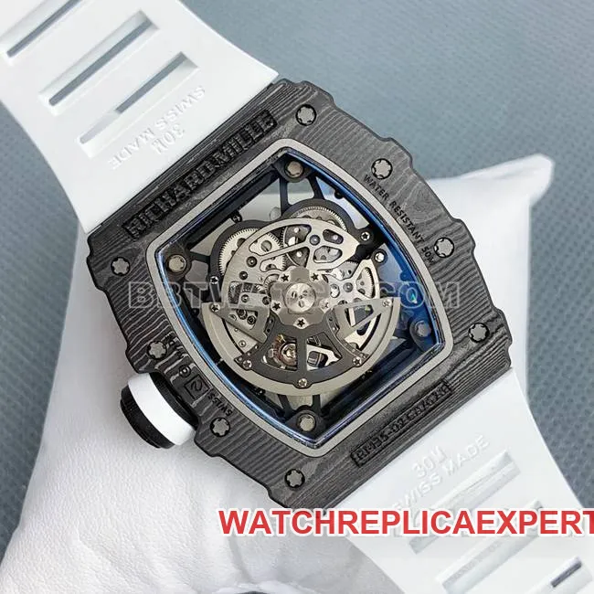 collectible watch APS factory Richard Mille carbon fiber red circle RM35-02movementlive photos