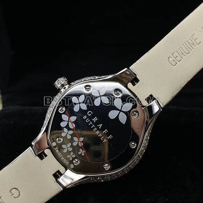 collectible watch Graf VCA factory sapphire crystaldiamond33mmquartz movementside live photo