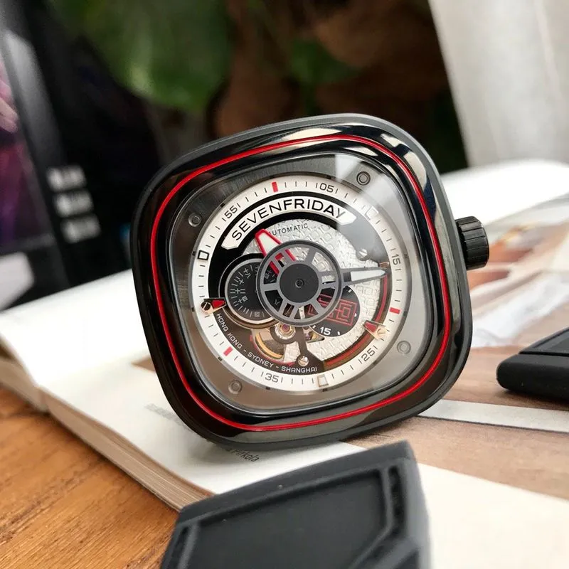 Sevenday display five watch new sevenfridayP1B/10 joint model front view