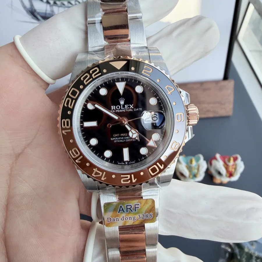 Rolex GMT-Master II 126711CHNR Two Tone Root Beer Black Dial Oyster Bracelet Super Clone ARF 40mm