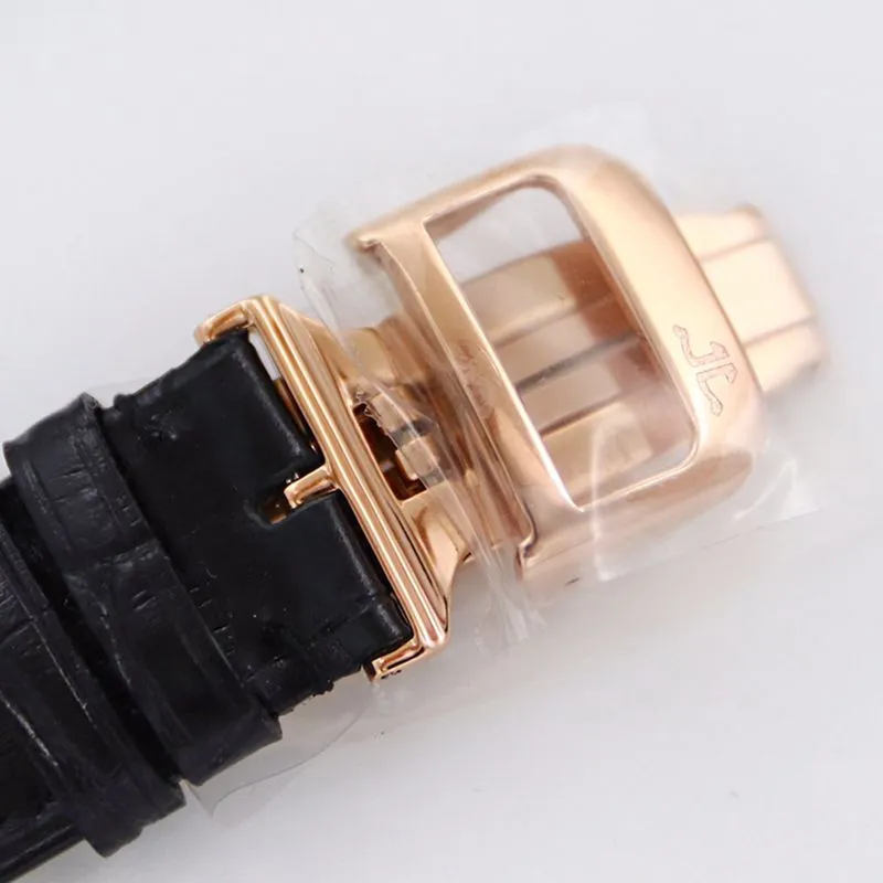 Jaeger-LeCoultre master top-tierhigh-quality watch 1662451 series automatic genuine tourbillon men's diamond gold watch white dial watch clasp picture