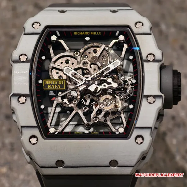 watch Richard Mille hollow dialRM35-01 front live photo