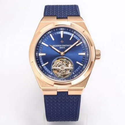 top-tier replicaBBRVacheron Constantin, the king of steel watches with peak appearance, blue dial, travels all over the world tourbillonmovement picture