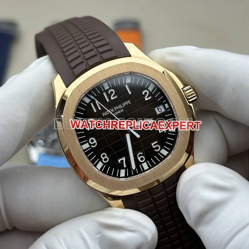 Patek Philippe collectible watch BBF factory grenade rose gold dark brown plate brown rubber model 5167Rcaseback live photo