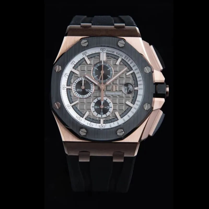 top-tiersuper cloneAPFAudemars PiguetRoyal Oak concentrates on developing gray plate leather strap picture