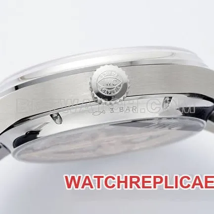 1:1replica watch APS factory Portugal IWC perpetual calendar white dial black braceletside live photo