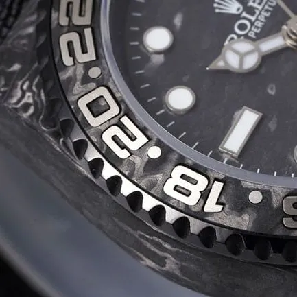 top-tierRolexreplica men's black dial nylon strap full automatic movement watch clasp picture