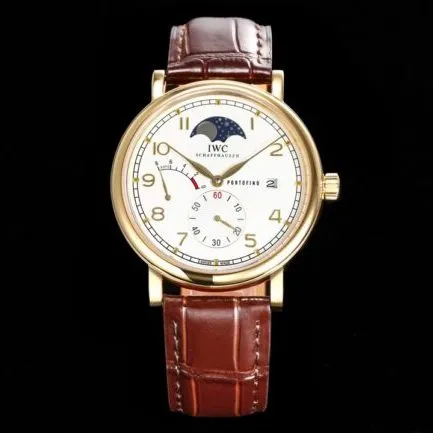 top-tiersuper cloneTWAIWC Portofino series white dialIW516409 see-through bottom watch detail shots