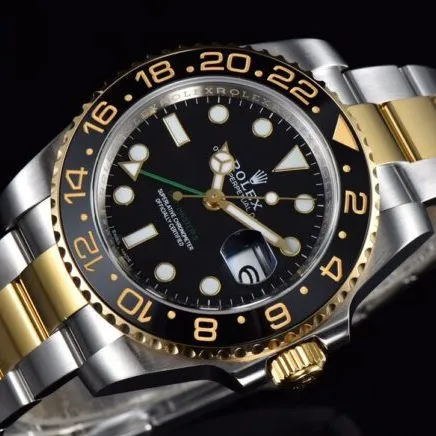 Big factory high-quality replicaV9Rolex indirect black dialGMT-MasterGMT full series watch front view