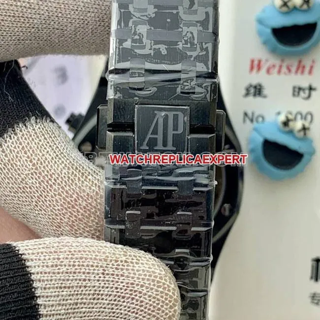 collectible watch BLS factory Audemars PiguetRoyal Oakblue dial black ceramic mechanical 26420braceletlive photos