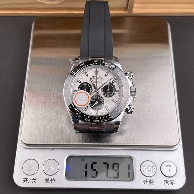1:1replica watch QF factory DaytonaRolex silver gray plate 4131 mechanical braceletlive photos