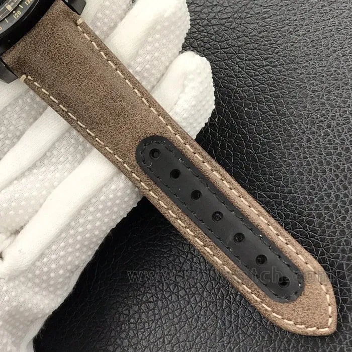 OM Factorytop-tier Dark Side of the Moon Omega Speedmaster men's ceramictop-tier watch 9300movement crazy horse leather front view