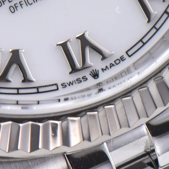 C factory Rolex log top-tier replica36mmwhite dial five grid link m126234-0025braceletlive photos