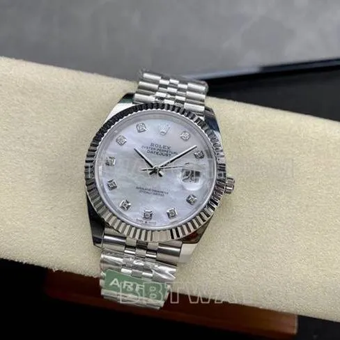 Rolextop-tier watch ARF Factory log 41mm mother-of-pearl plate 3235 steel bracelet caseback live photo