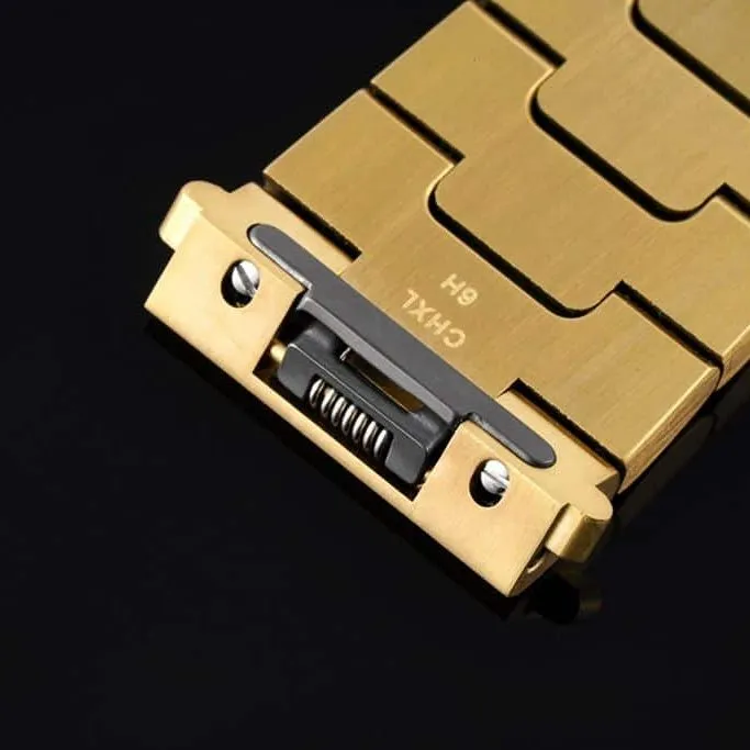 Cartiertop-tierhigh-quality watch Santos series ladies steel bracelet white dial gold watch clasp picture
