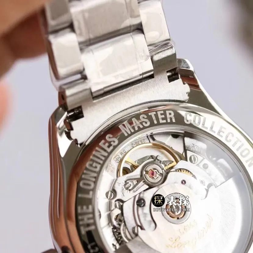 GR factory Longines watchmaking traditional top-tier watch men's silver wheat grain plate steel bracelet model pictures and prices side live photo