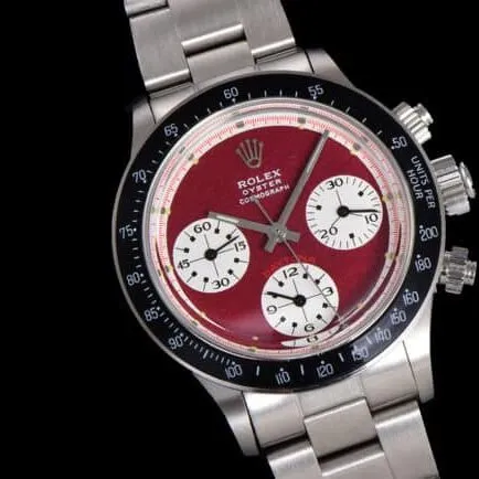 top-tier watch Rolex retro series red plate men's watch manual chronographmovement front view