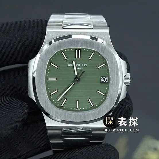 PPF FactoryPatek Philippe sporty and elegant top-tier watch men's olive green Nautilussteel bracelet pictures and prices braceletlive photos