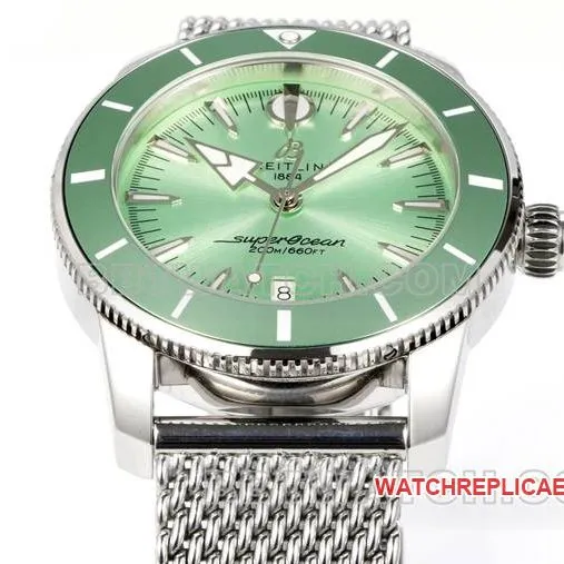 collectible BLS factory super ocean culture Breitling light green dial steel braceletside live photo