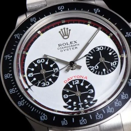 top-tier watch Rolex white dial men's retro series manual chronograph movement watch clasp picture