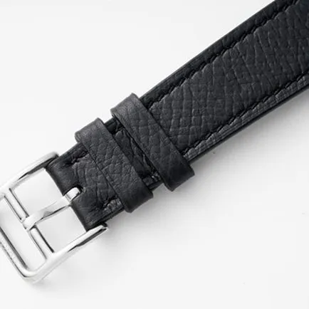 top-tier Hermès women's black dial black belt classic watch series quartz watch detail shots