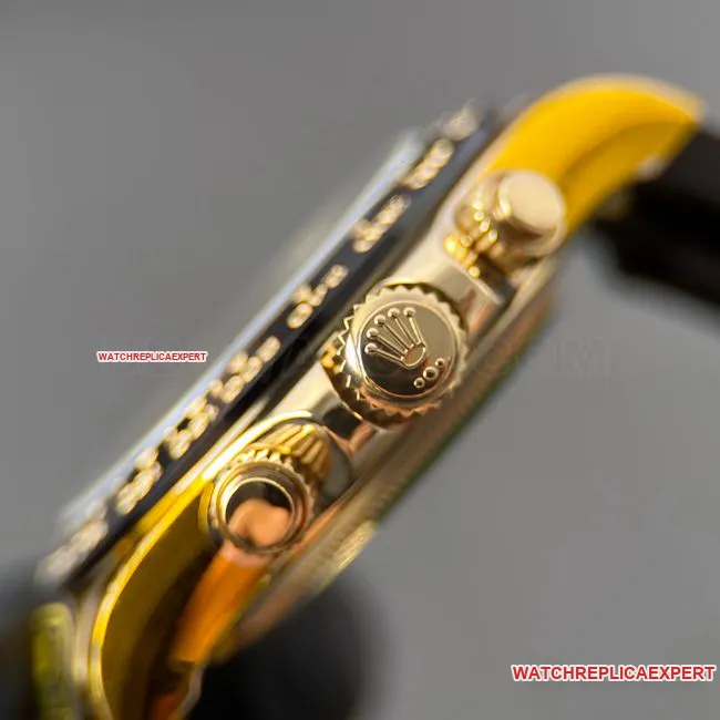 collectible watch DaytonaCBD factory Rolex gold case champagne color dial 4130caseback live photo