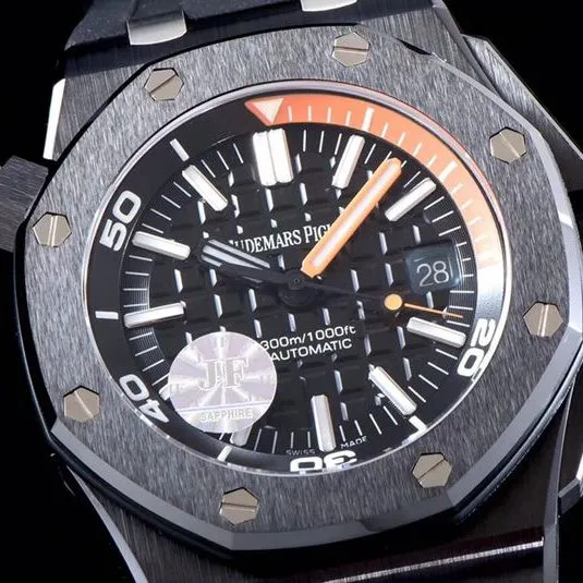 Audemars Piguettop-tier watch 15706 series ceramic bezelblack dial men's mechanical watch detail shots