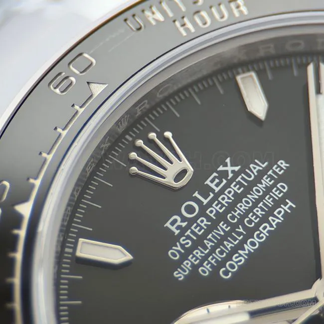 CBD Factory Daytona1:1replica watch Rolexwhite gold Le Mans black dial4132side live photo