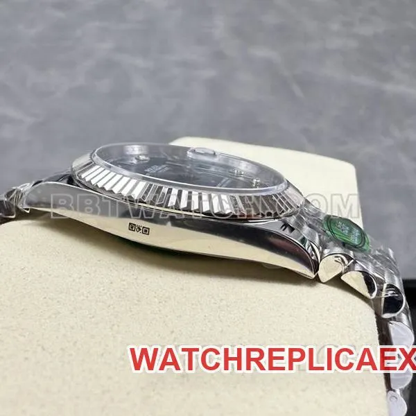 Rolex collectible watch ARF Factory log 41mm blue dial3235 steel bracelet model side live photo