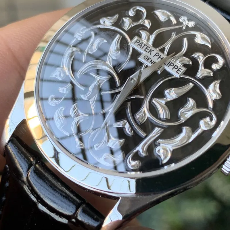 Patek Philippereplica watch 5088 series engraved men's mechanical watch side view