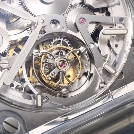 BBR Bell & Ross top-tier watch men's white dialrubber straptourbillon42.5mm fully automatic movementlume diagram