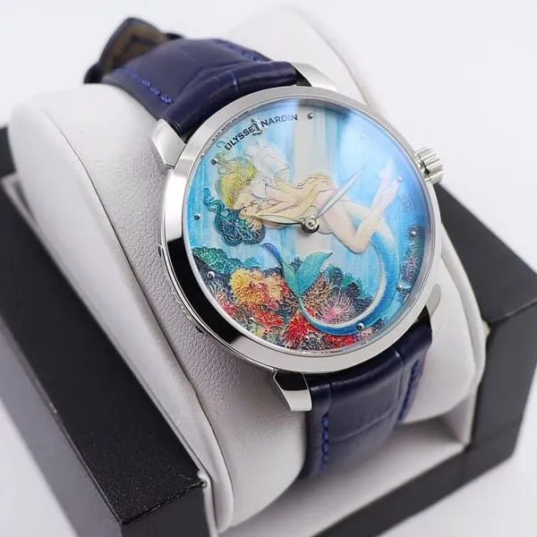 Ulysse Nardin top-tier gilt classic series watch 3203-136LE-2/MANARA.07detail shots