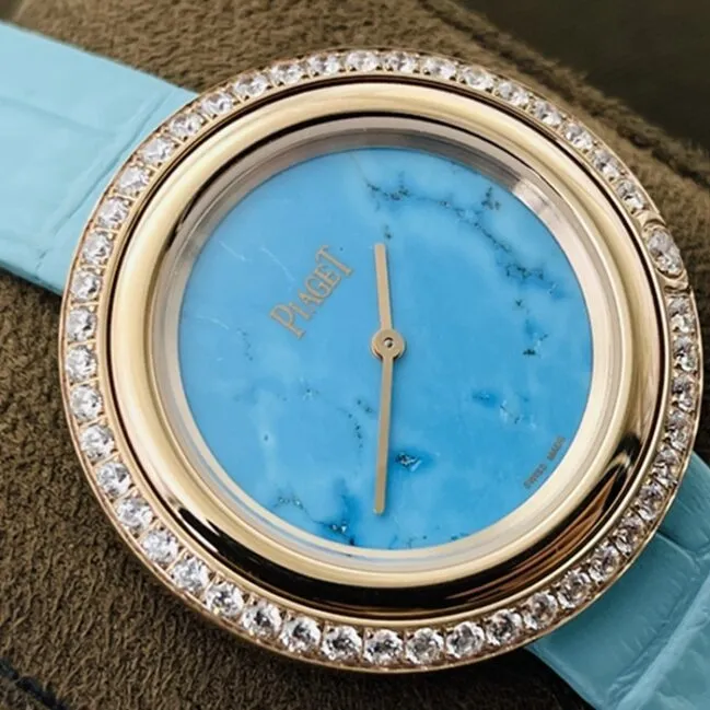 top-tier watch Countess blue dial blue belt time series watch detail shots
