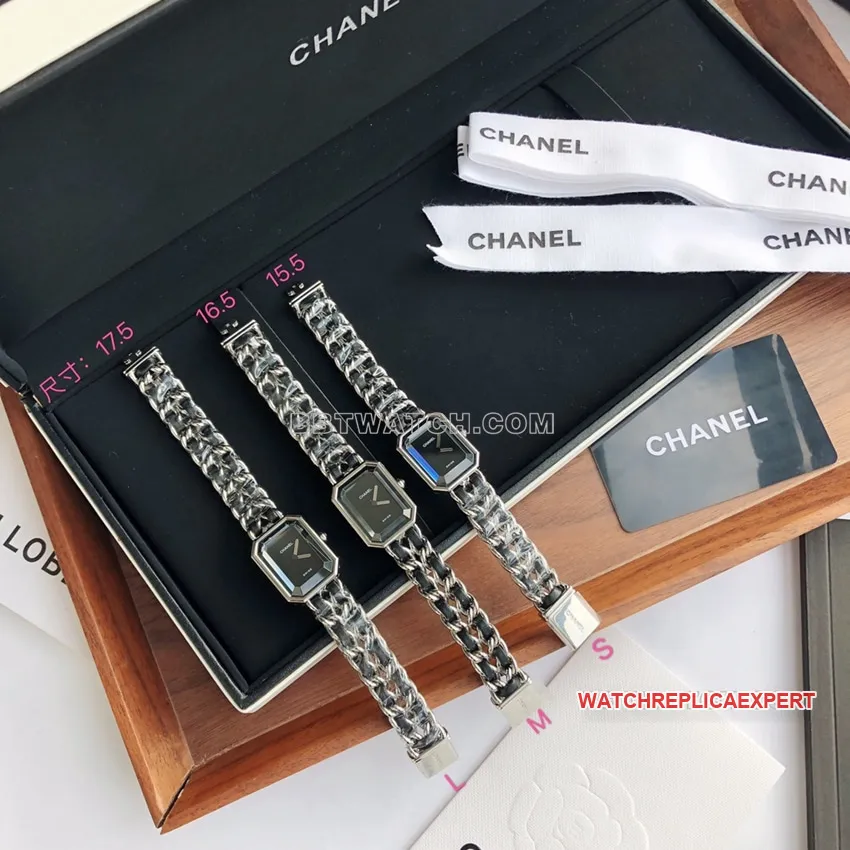 Chanel1:1top-tierblack dial leather chain braceletletH0451side live photo