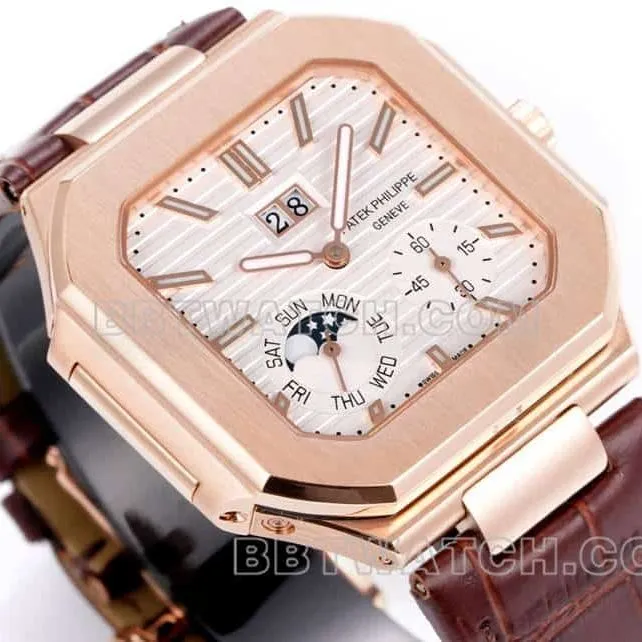 3K FactoryPatek PhilippeCUBITUSsuper clonewhite dialrose gold5822side live photo