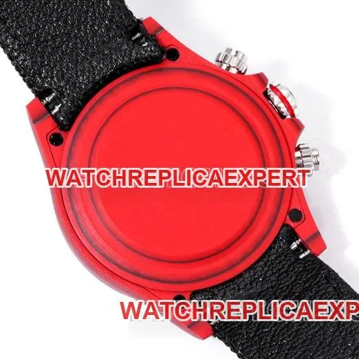 top-tier watch TW factory Rolex Daytonablack dial red shell black nylon braceletside live photo