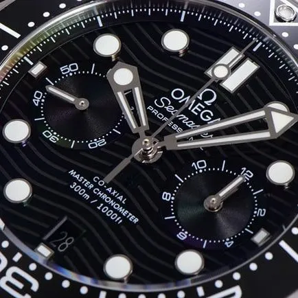 OM Factorytop-tier watch Omega men's black dialsteel bracelet new Seamaster 300m 44mmchronograph watch detail shots