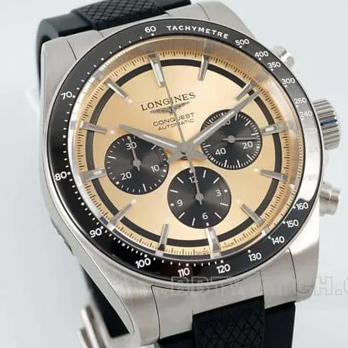 AF Longines Concas champagne dial rubber model L3.835.4.32.9caseback live photo