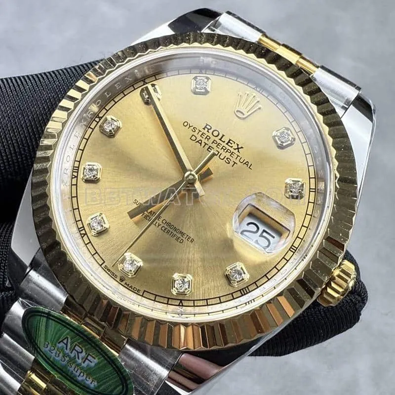 ARF FactoryRolex log top-tier 1:1super gold plate 41mm gold five-row chain link126333braceletlive photos