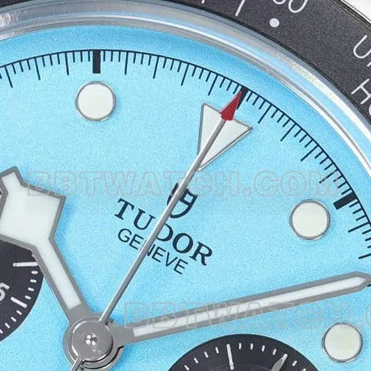 ZF factory Tudor Biwan top blue disk chronograph steel strap models M79360 side actual photo
