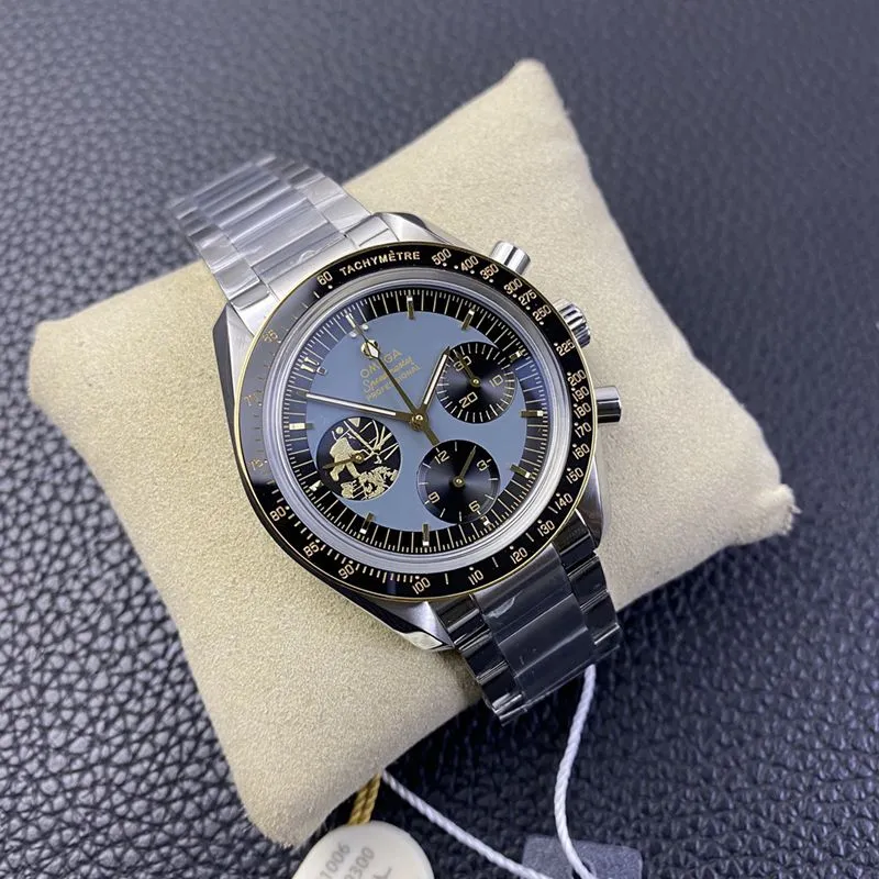 OM factory Omega watches Speedmaster Apollo 11 domineering men's mechanical watch side view