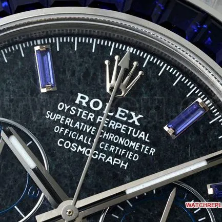 watch RolexPPM factory Daytonablue dial Moissanite diamond bezelfront live photo