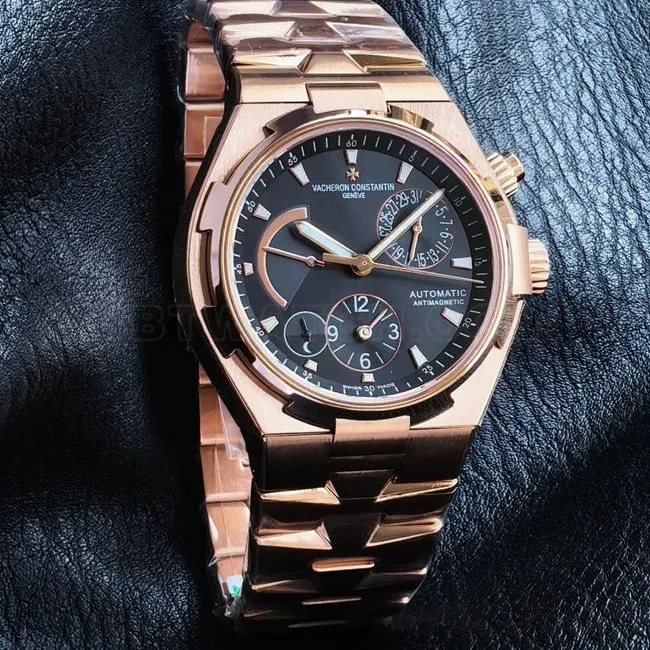 1:1replica watch KR factory across the world Vacheron Constantinrose goldblack dial47450front live photoside live photo