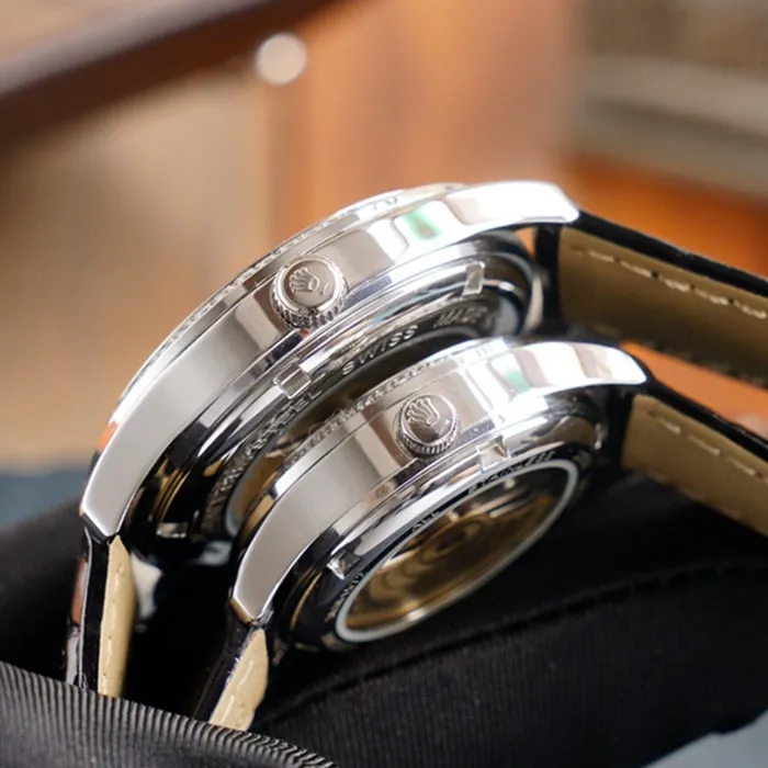 Front view of the new Rolex latest Datejust couple watch