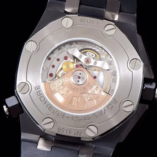 Audemars Piguettop-tier watch 15706 series ceramic bezelblack dial men's mechanical watch detail shots