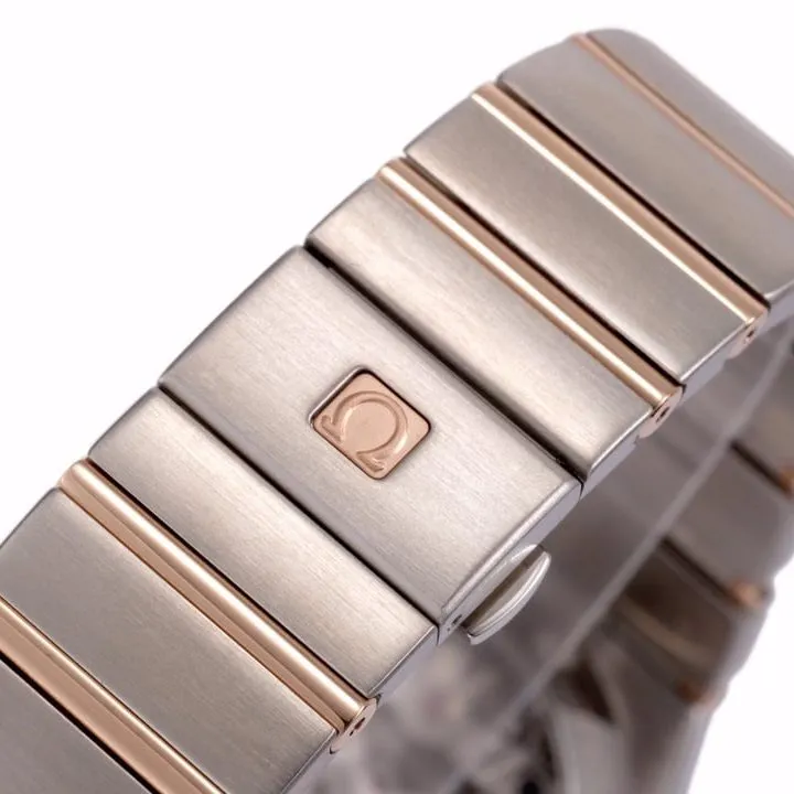 Omega1:1 vs constellation temperament blue dial8500 mechanical watch bracelet picture