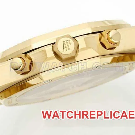 APS factory Audemars PiguetRoyal Oak1:1super smoked gold plate chronograph26240side live photo