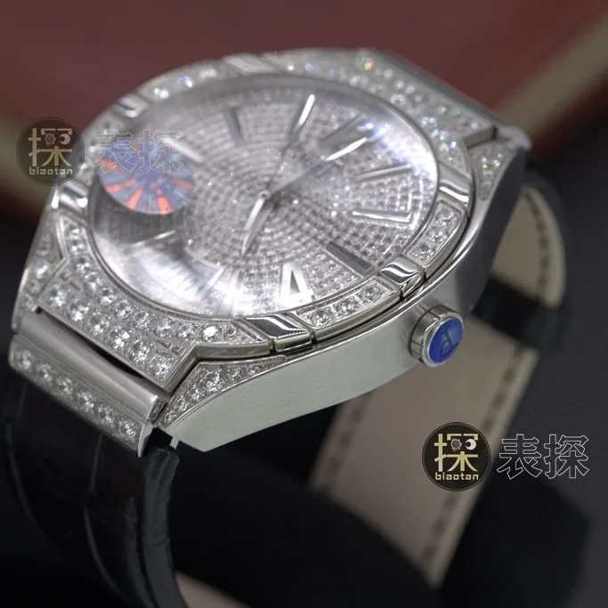 MKS Factory Piaget men's POLO watch Gypsophila diamond leather strap model clasp picture