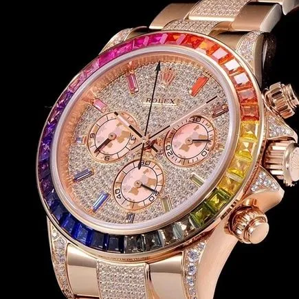 JH factory top-tier watch Rolexwhite dial gold belt Oyster Perpetual Cosmograph Daytona watch detail shots
